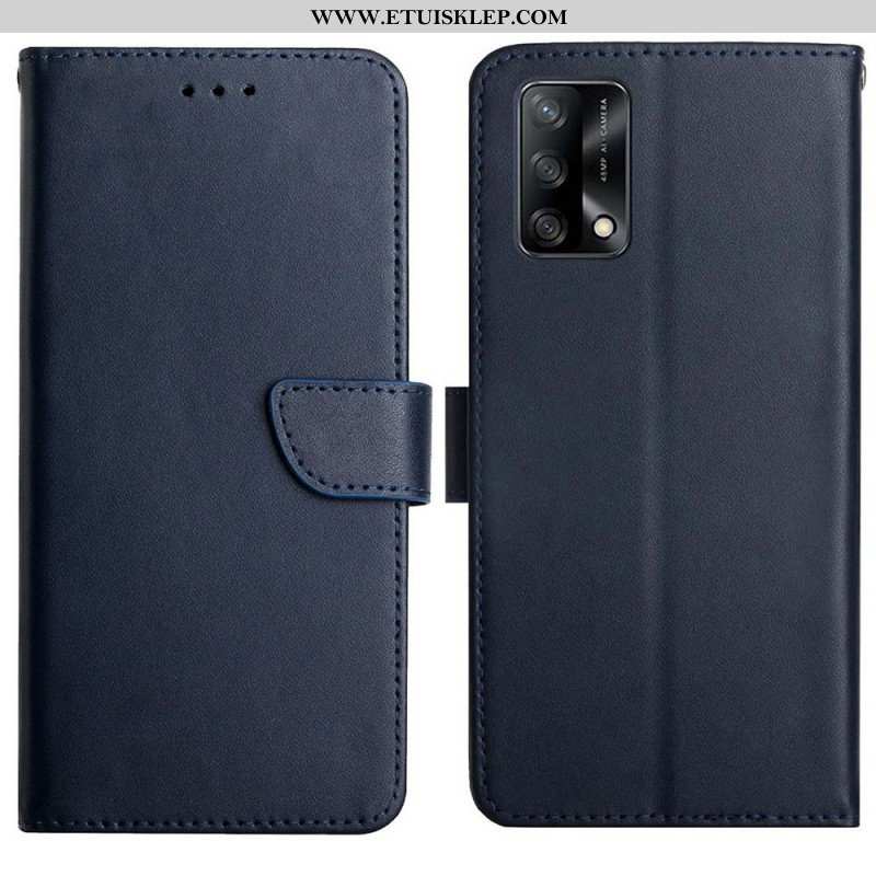 Etui Folio do Oppo A74 4G Prawdziwa Skóra Nappa